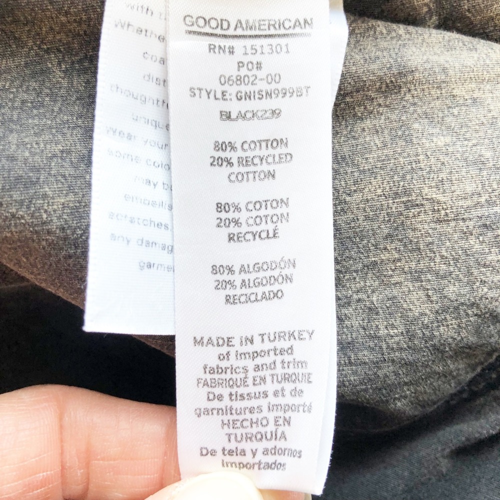 Good American Straight Leg Jeans in Washed Gray - Picture 6 of 9